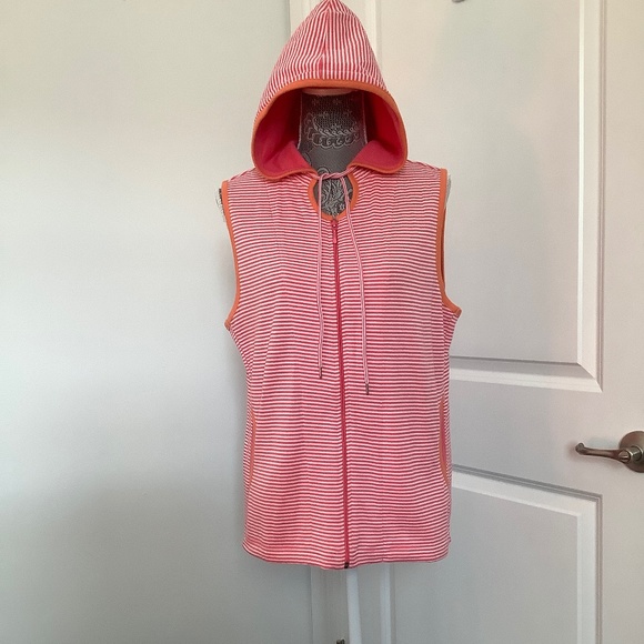 Pacer Two Tone Hooded Full Zip Up Vest Jacket Size: PL - Picture 2 of 11